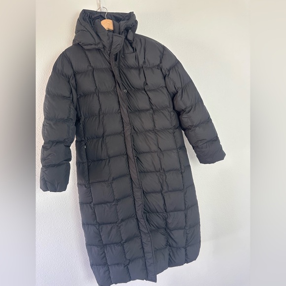 Lands End Black Down Puffer Coat M - Picture 3 of 8